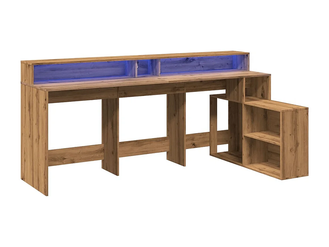 LED-Schreibtisch Artisan-Eiche 200x104x91 Holzwerkstoff
