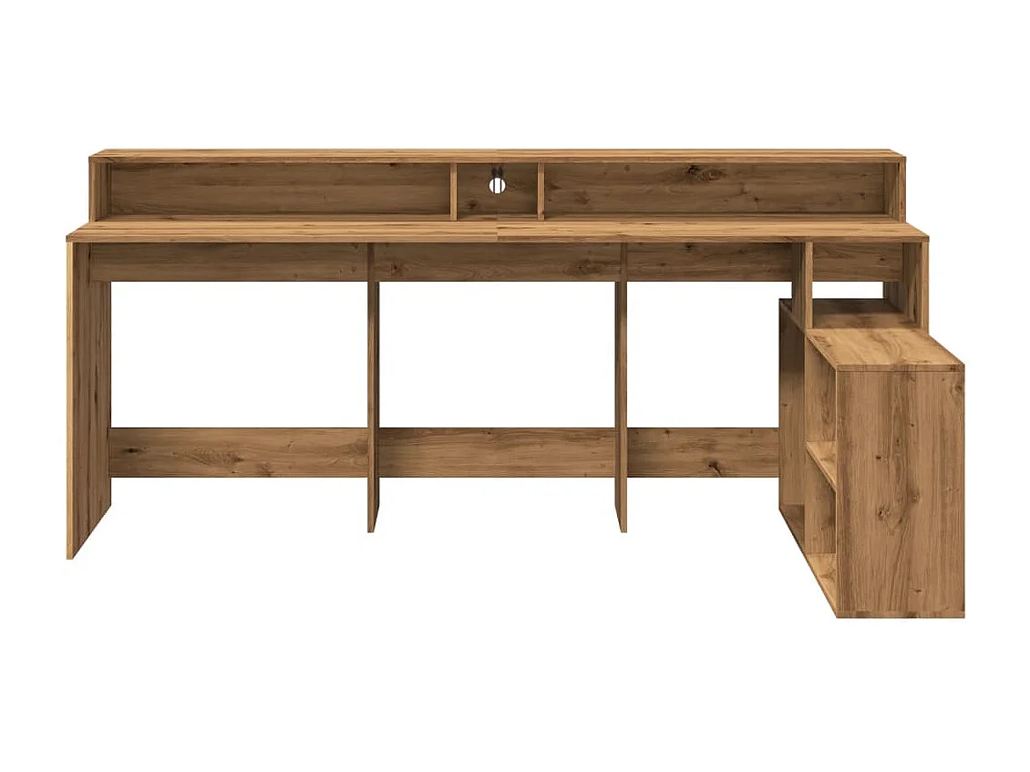 LED-Schreibtisch Artisan-Eiche 200x104x91 Holzwerkstoff