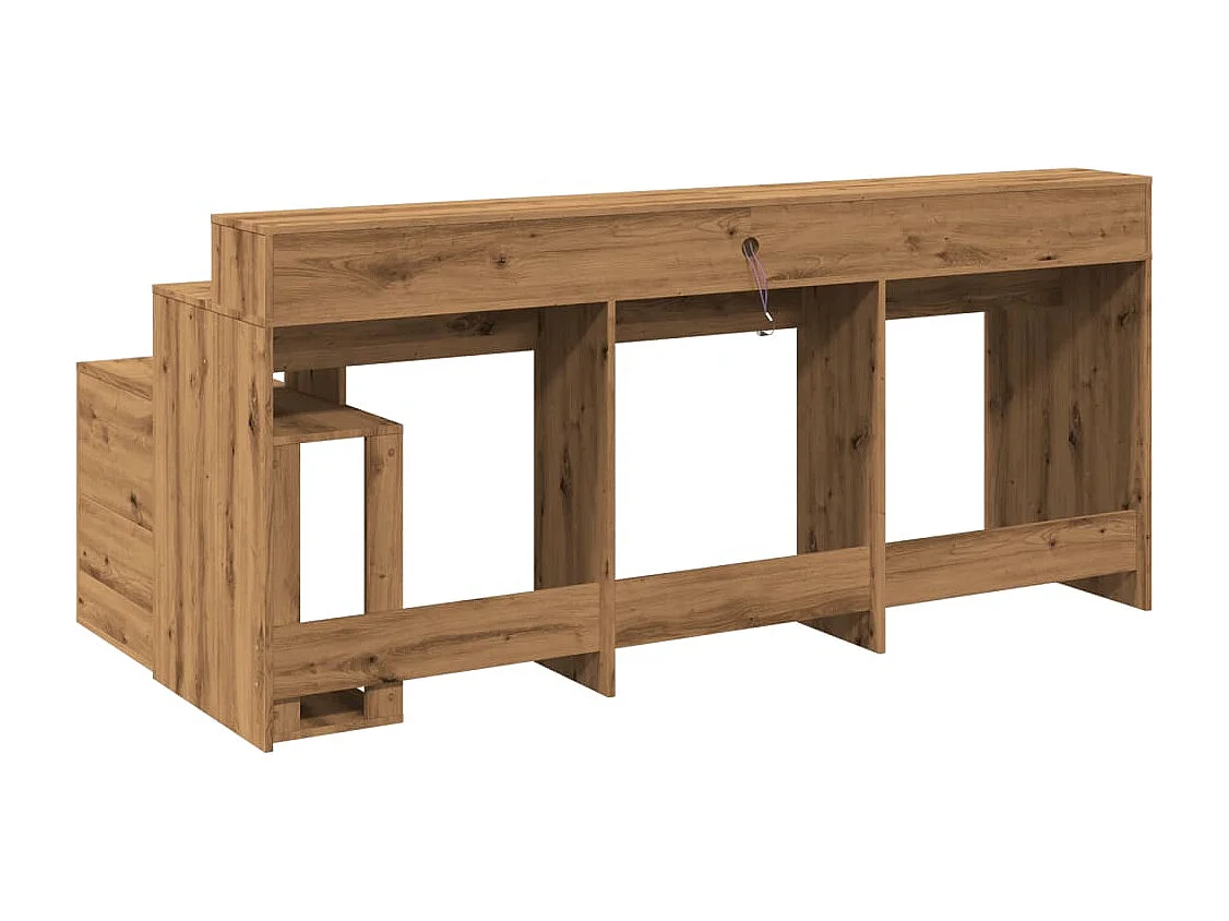 LED-Schreibtisch Artisan-Eiche 200x104x91 Holzwerkstoff