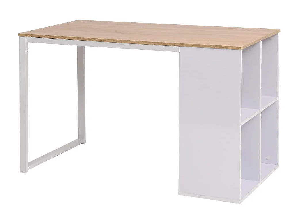 Escritorio 120x60x75 cm color roble y blanco