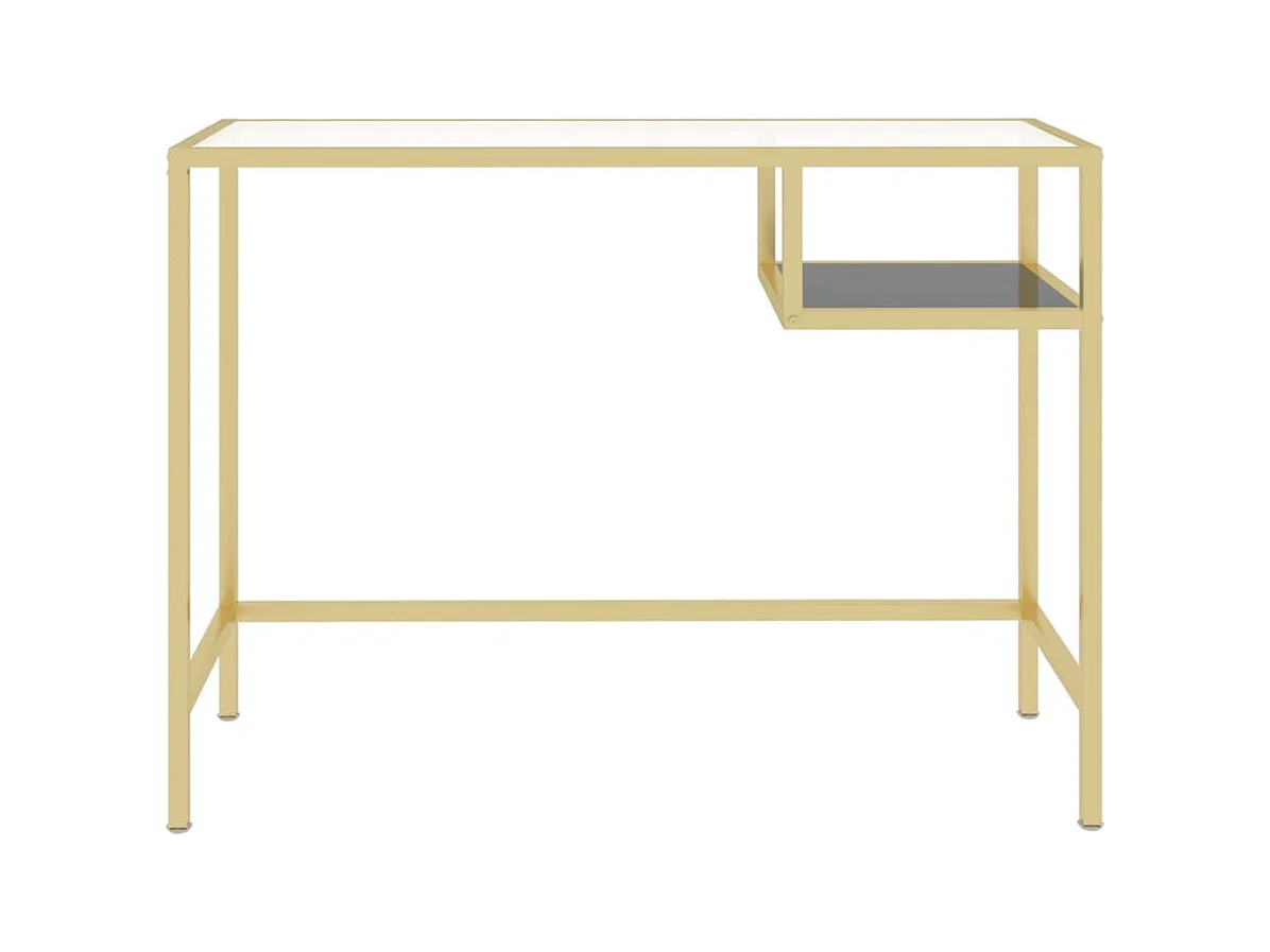 Bureau d'ordinateur Transparent 100x36x74 cm Verre trempé