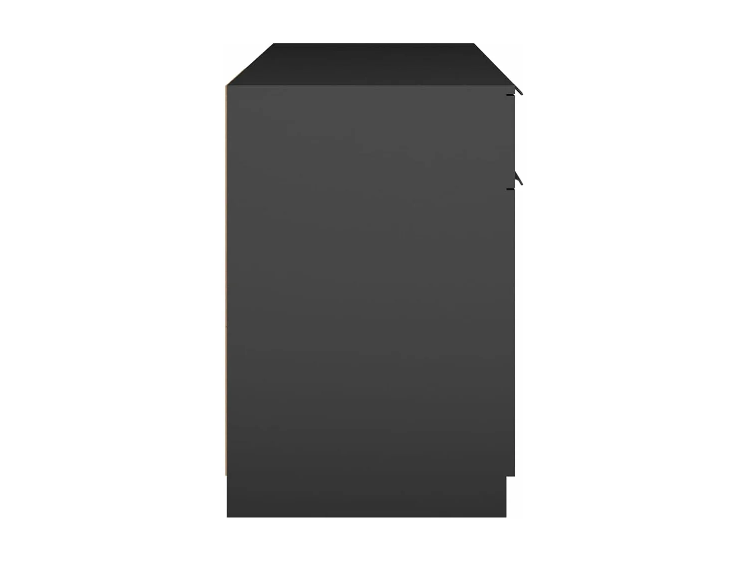 Escritorio de madera contrachapada negro 100x50x75 cm