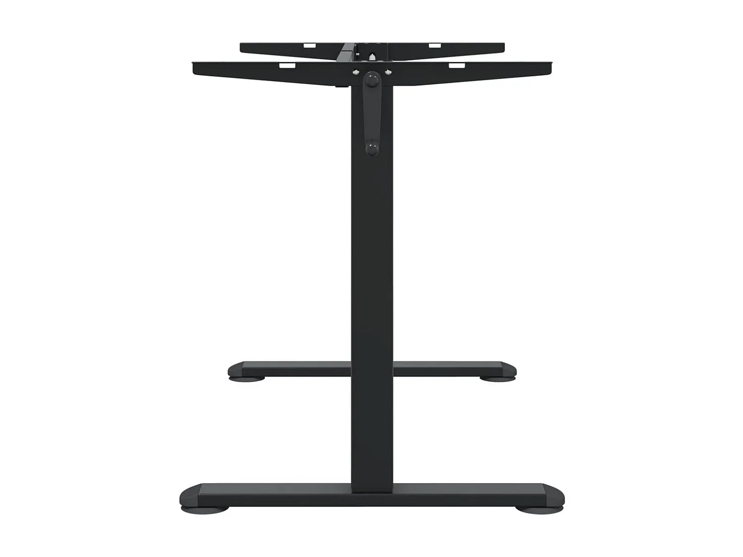 Estrutura de secretária de pé (94-135)x60x(70-114)cm aço preto