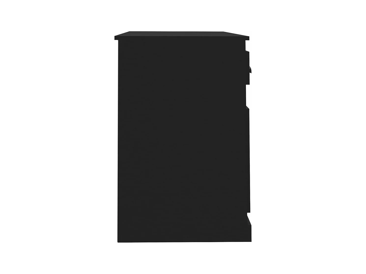 Scrivania con Cassetto Nera 115x50x75 cm in Legno Multistrato