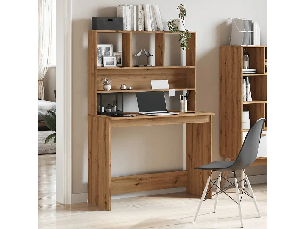 Scrivania Mensole Rovere Artigianale 102x45x148 cm Multistrato