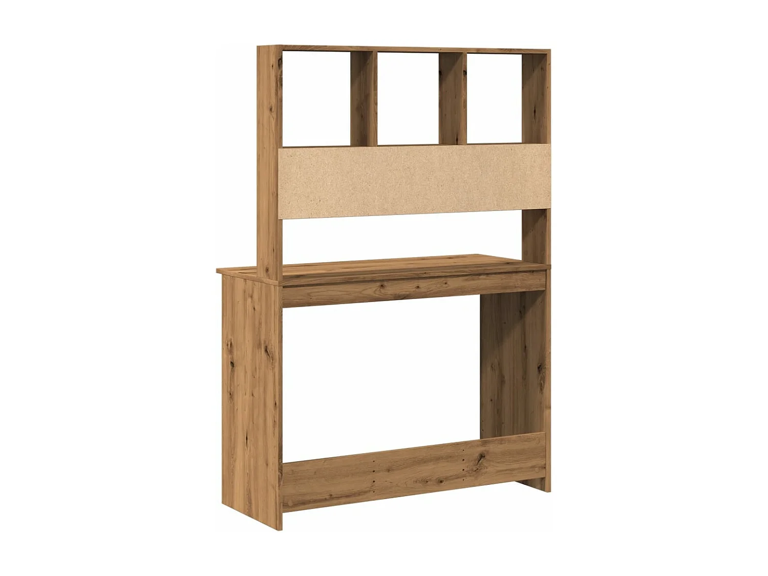 Bureau avec étagères chêne artisanal Bois d'ingénierie