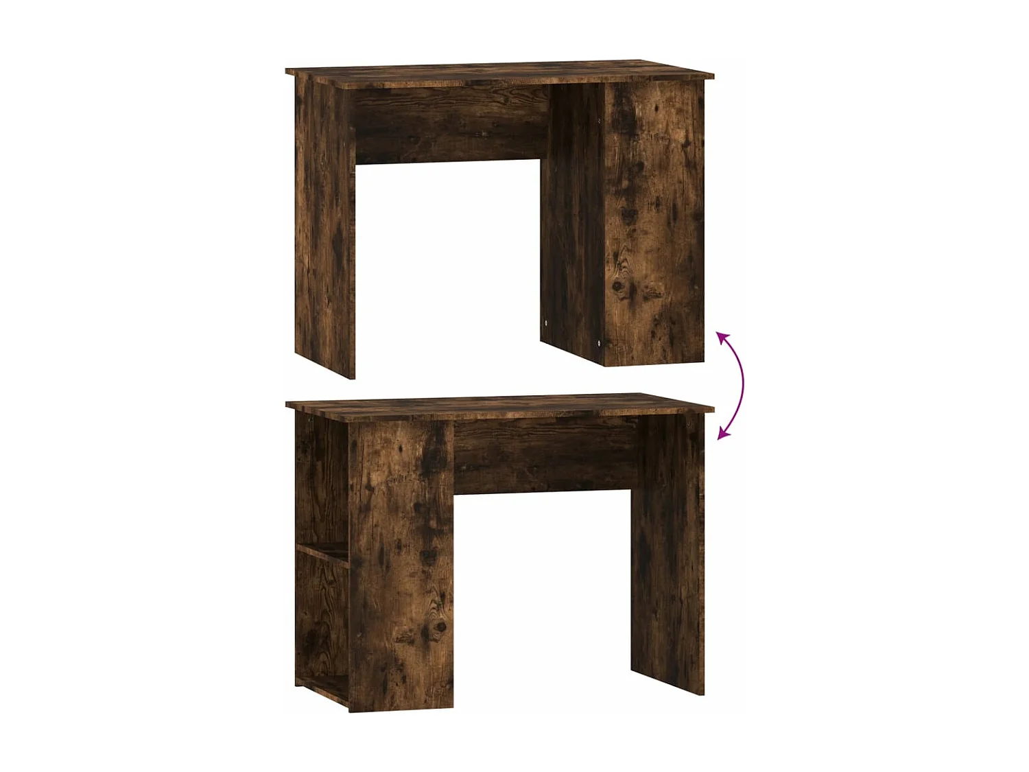 Scrivania Rovere Fumo 100x55x75 cm in Legno Multistrato