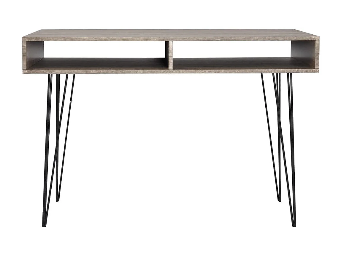 Mesa com 2 compartimentos, cinzento