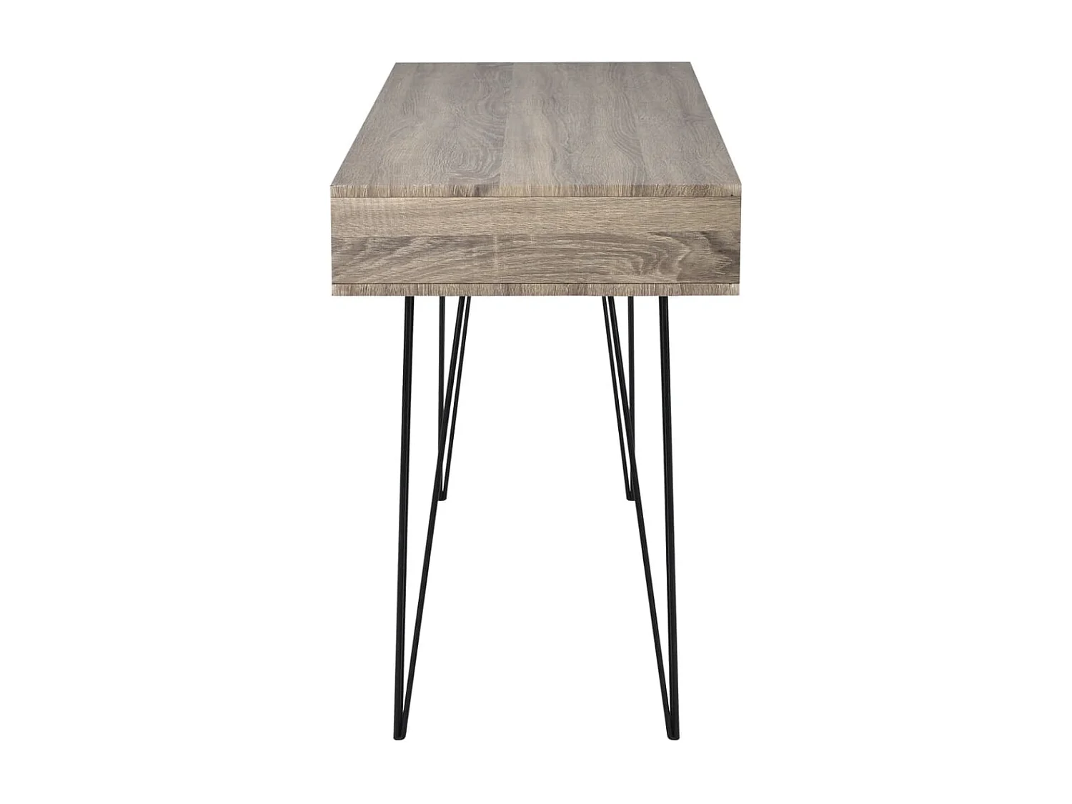 Mesa com 2 compartimentos, cinzento