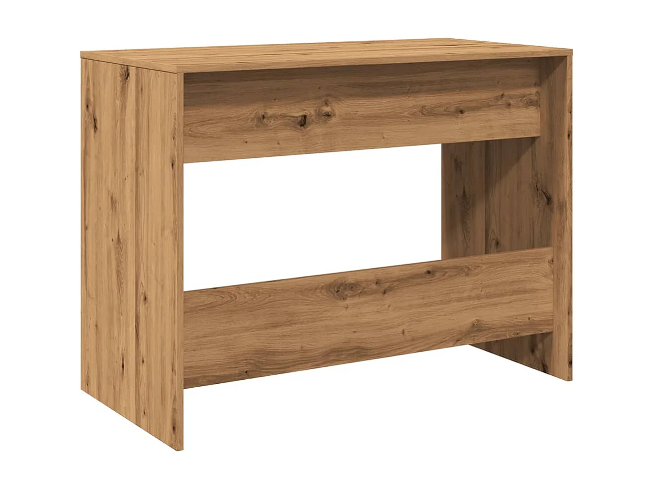 Bureau chêne artisanal 101x50x76,5 cm bois d'ingénierie