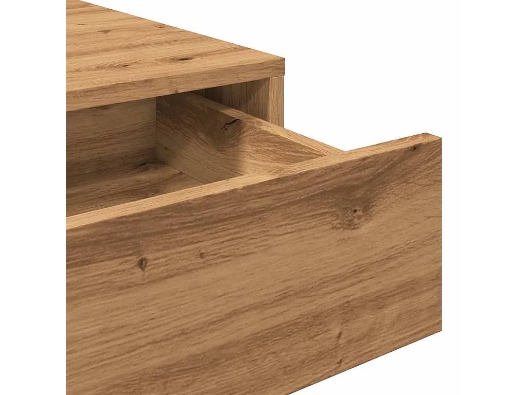 Bureau chêne artisanal 101x50x76,5 cm bois d'ingénierie