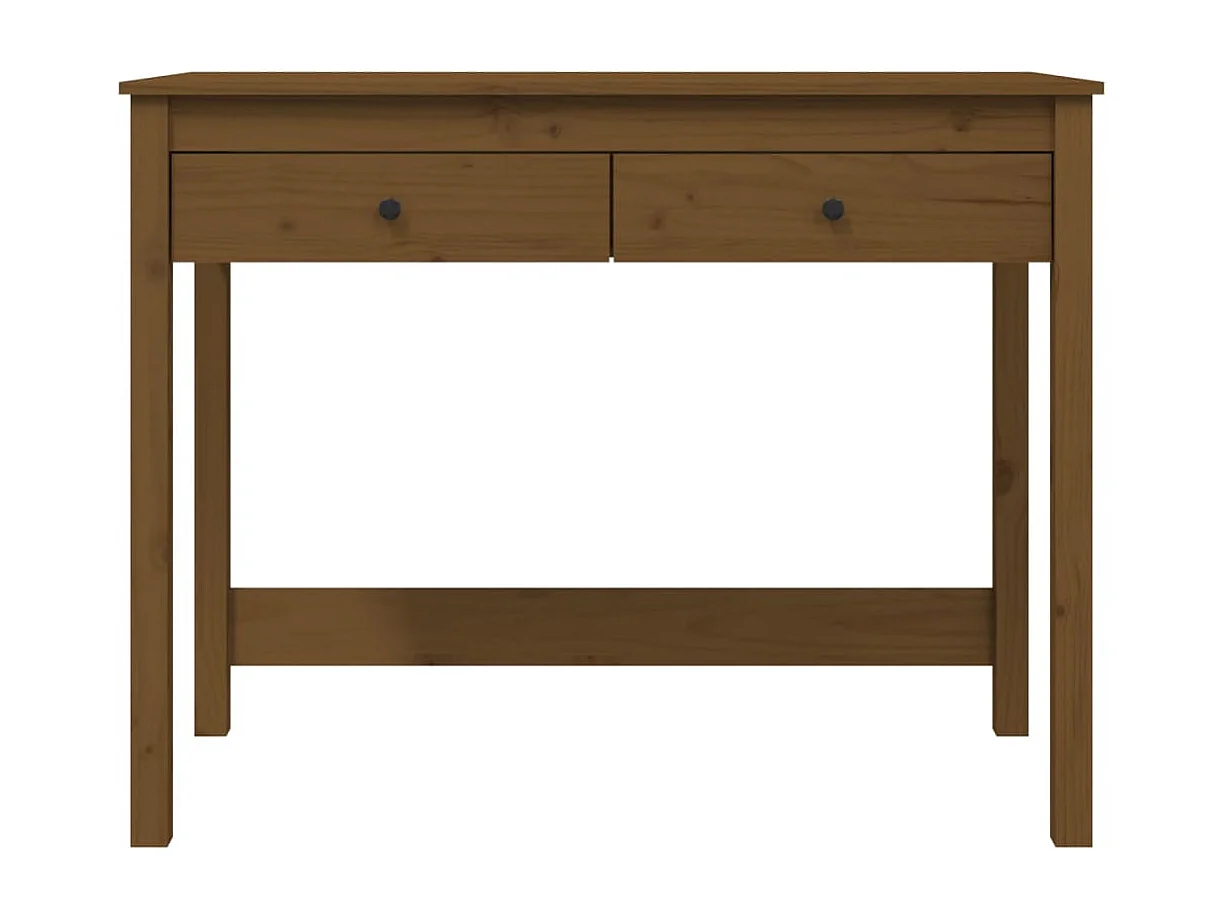 Bureau avec tiroirs Marron miel 100x50x78 cm Bois massif de pin