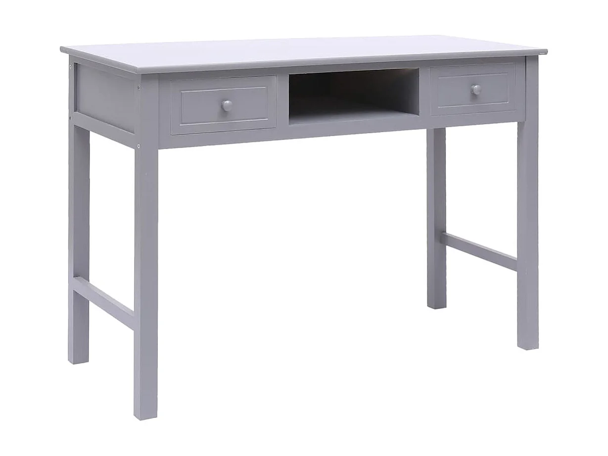 Buffet Gris 108x45x76 cm Bois de Paulownia massif