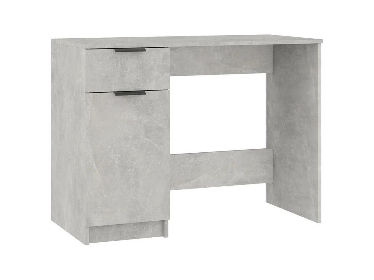 Bureau Gris béton 100x50x75 cm Bois d'ingénierie