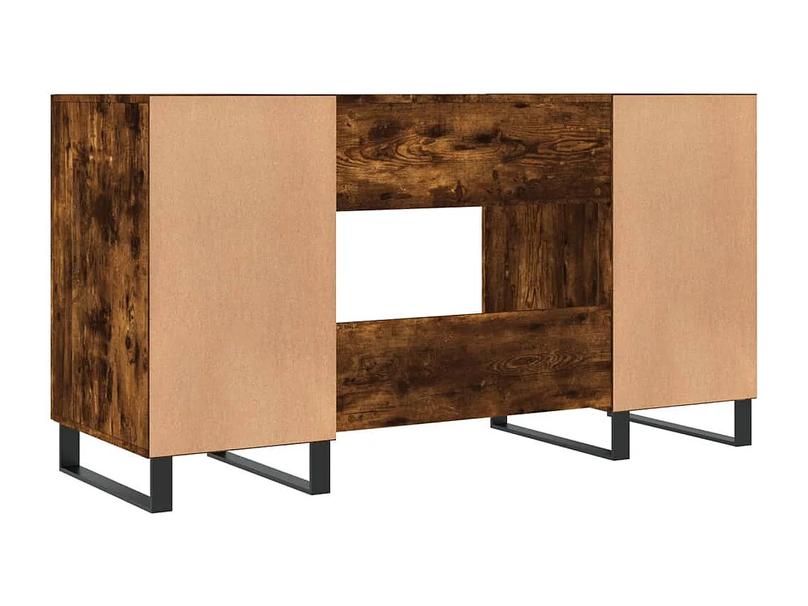 Scrivania Rovere Fumo 140x50x75 cm in Legno Multistrato