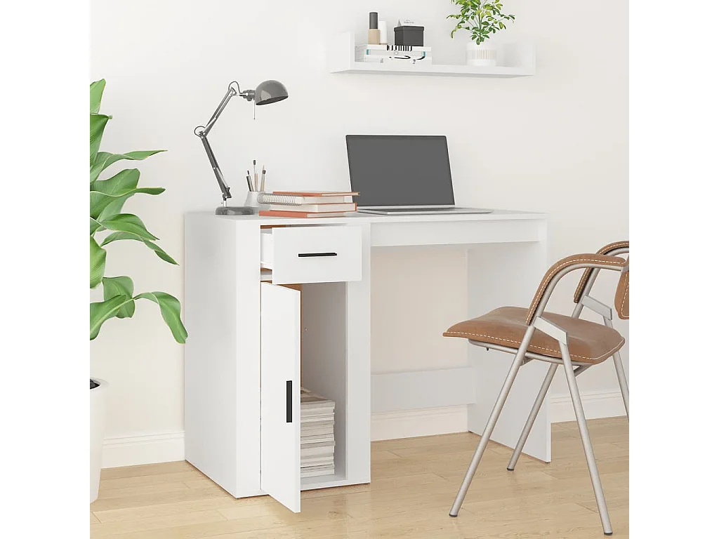 Bureau Blanc 100x49x75 cm Bois d'ingénierie