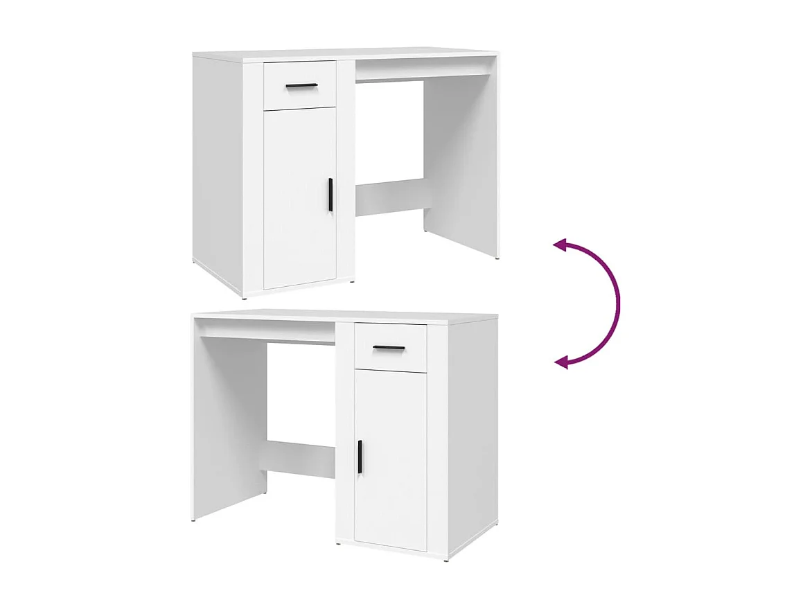 Bureau Blanc 100x49x75 cm Bois d'ingénierie