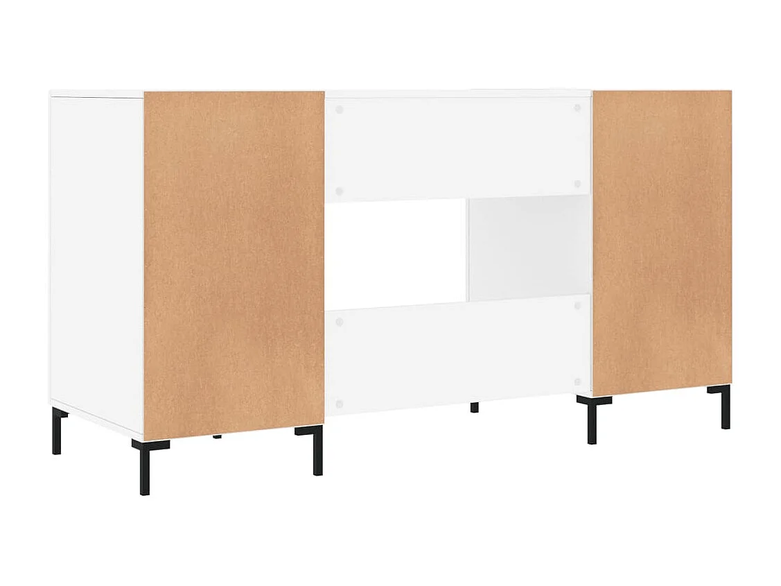 Secretária 140x50x75 cm derivados de madeira branco brilhante