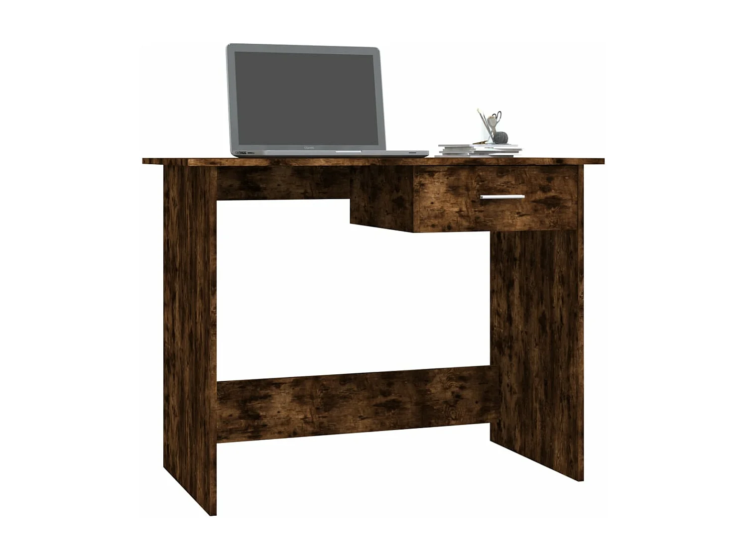 Bureau Chêne fumé 100x50x76 cm Bois d'ingénierie