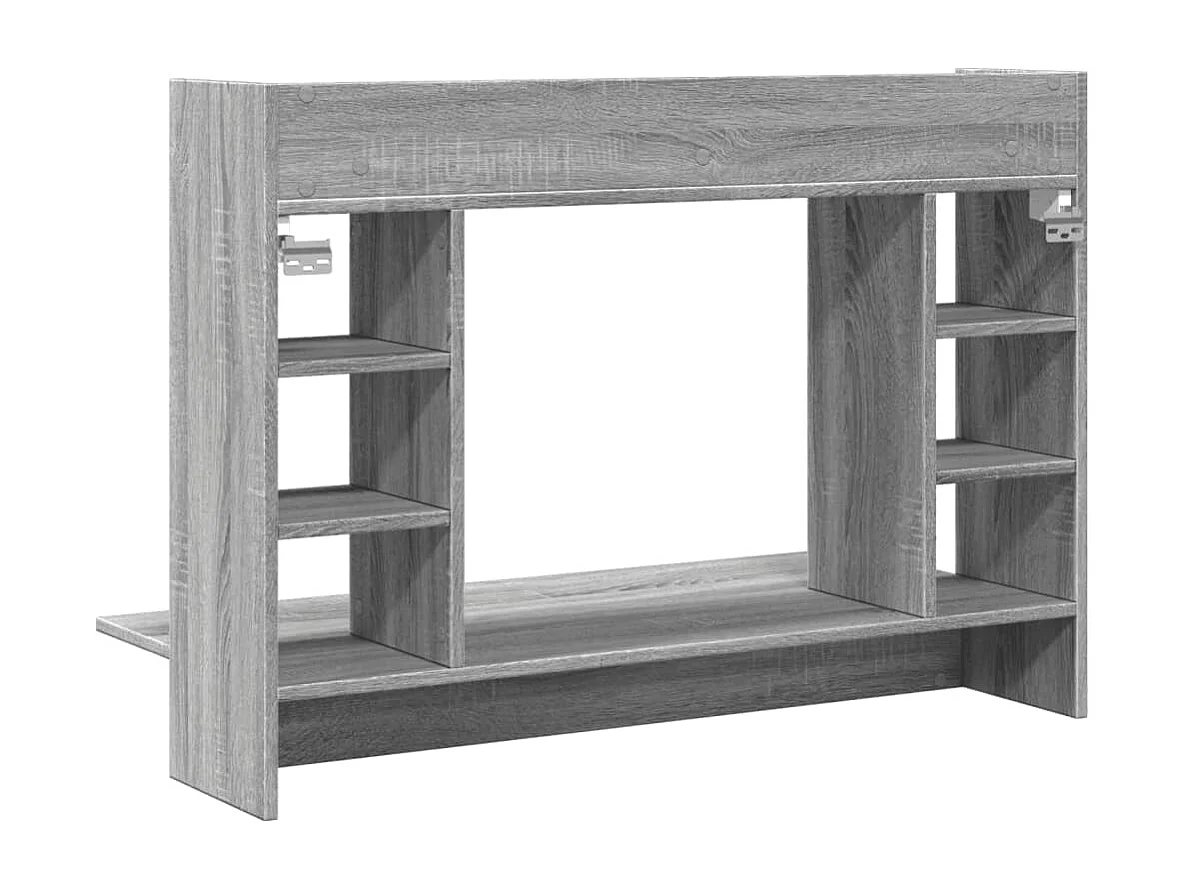 Escritorio de pared madera ingeniería gris Sonoma 105x48x75 cm