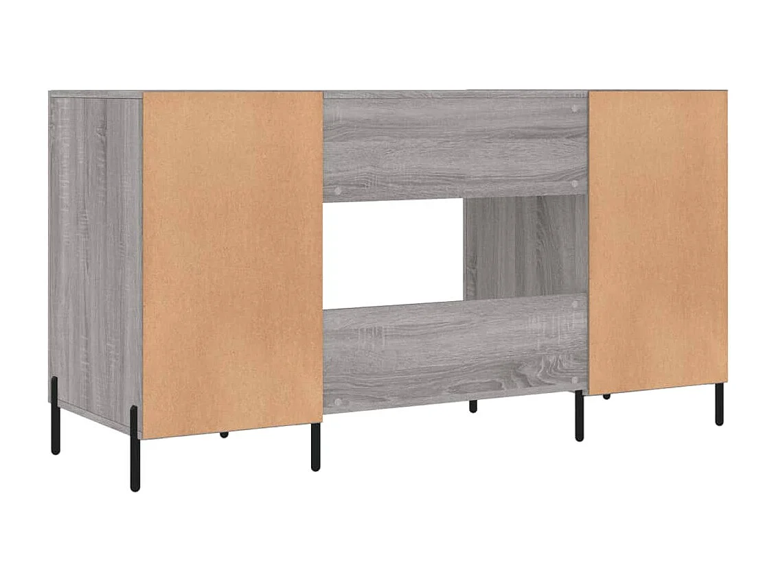 Scrivania Grigio Sonoma 140x50x75 cm in Legno Multistrato