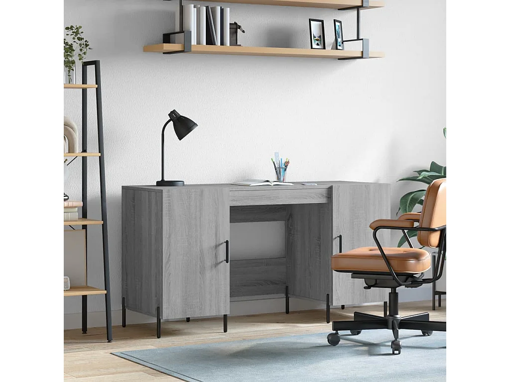 Schreibtisch Grau Sonoma 140x50x75 cm Holzwerkstoff