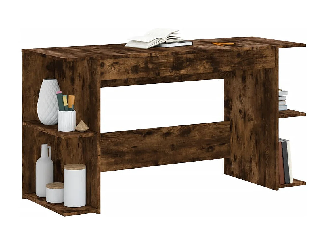 Scrivania Rovere Fumo 140x50x75 cm in Legno Multistrato