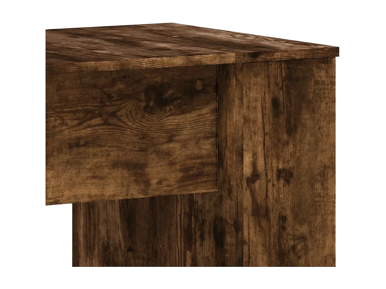 Bureau chêne fumé 140x50x75 cm bois d'ingénierie