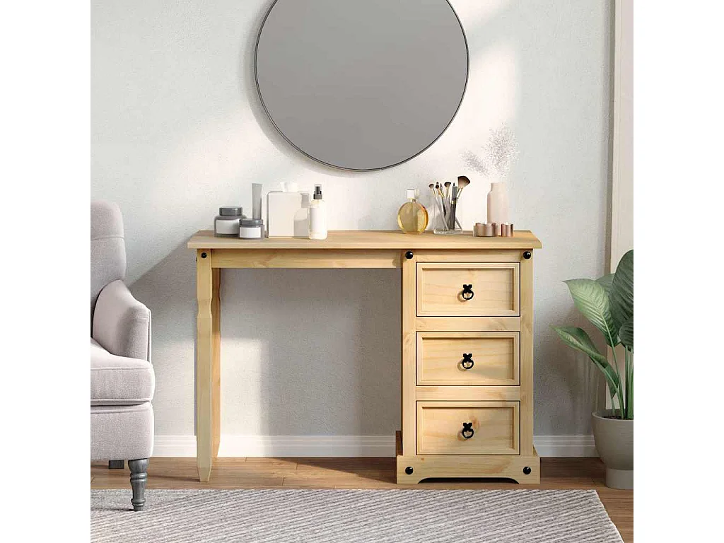 Coiffeuse Corona 110x50x75 cm bois de pin massif