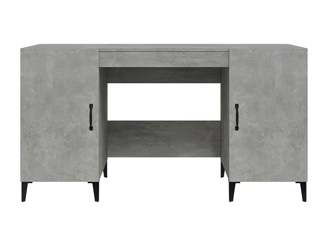 Scrivania Grigio Cemento 140x50x75 cm in Legno Multistrato