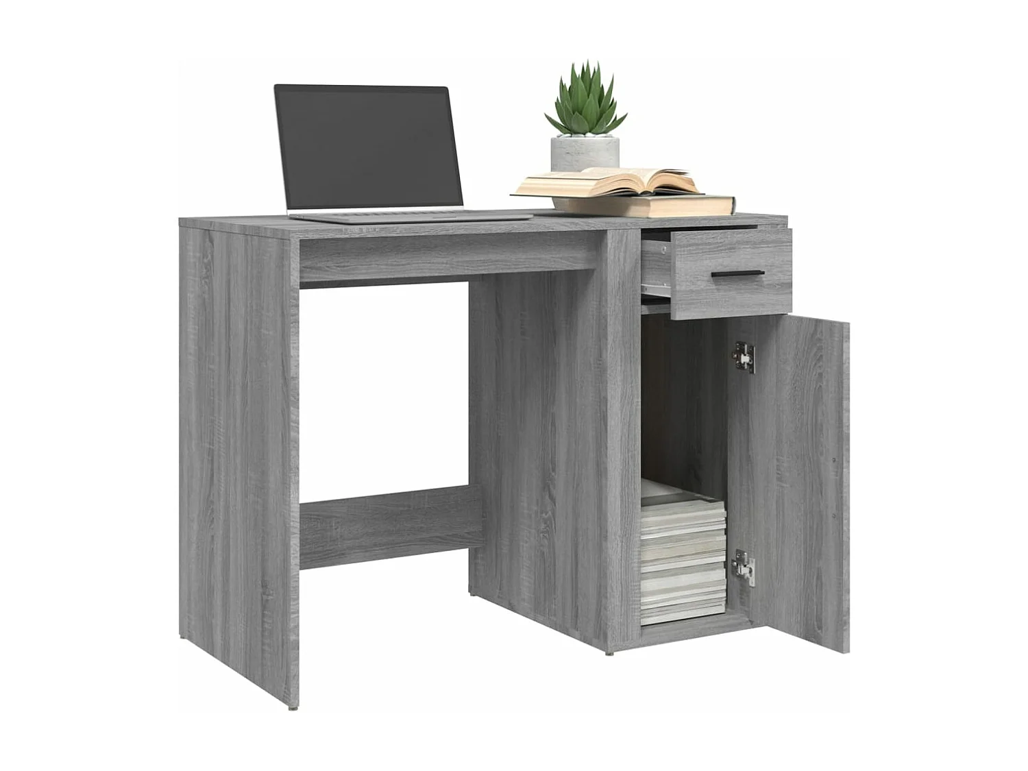 Bureau Sonoma gris 100x49x75 cm Bois d'ingénierie