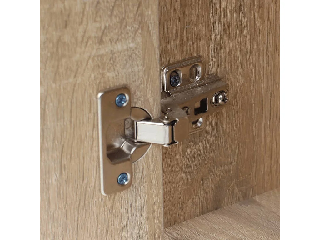 Escritorio con cajón y armario roble 100x40x73 cm