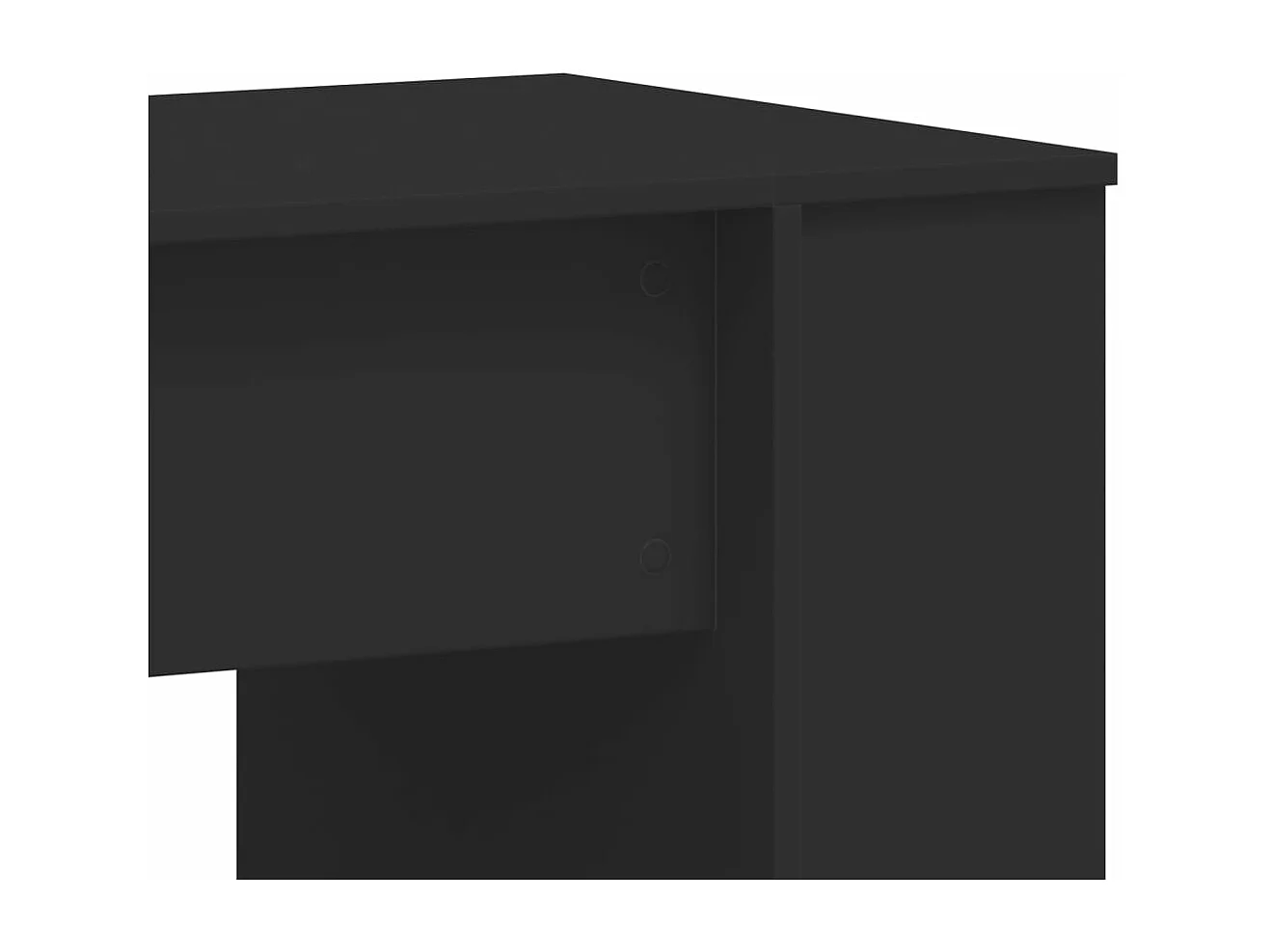 Bureau noir 140x50x75 cm bois d'ingénierie