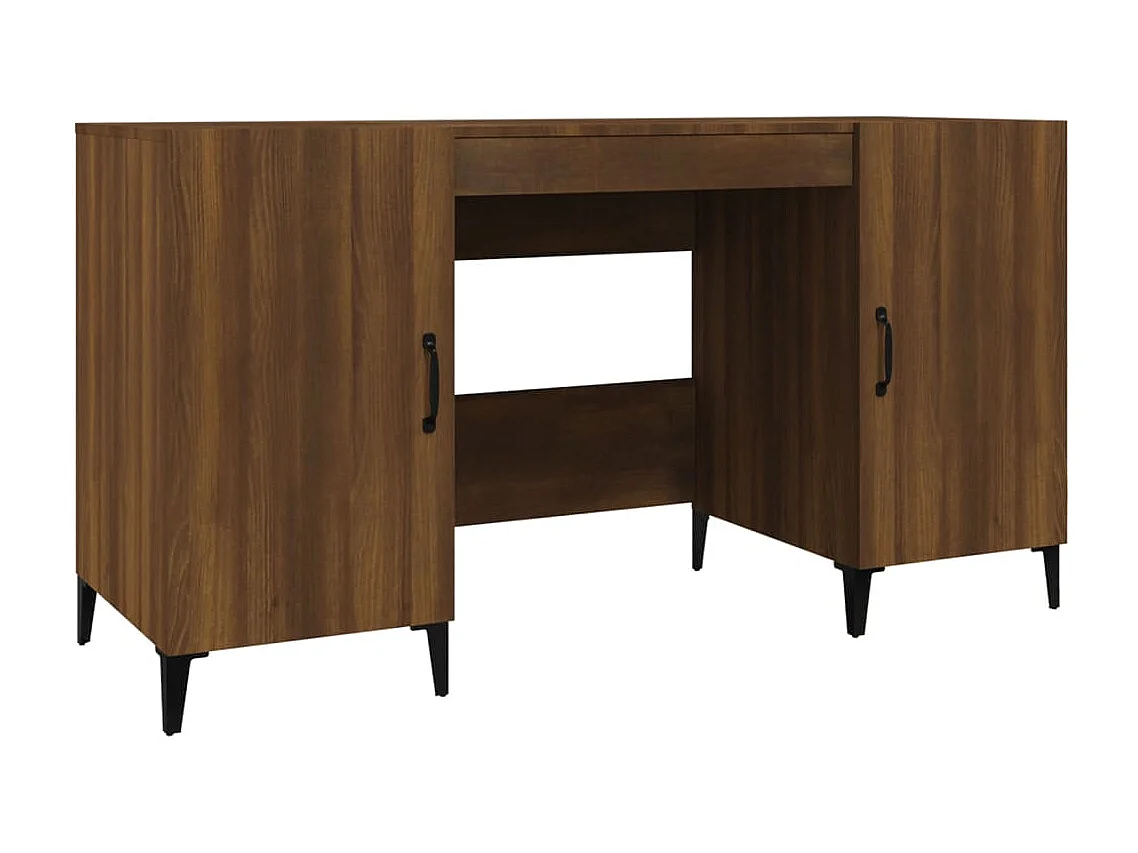 Bureau Chêne marron 140x50x75 cm Bois d'ingénierie