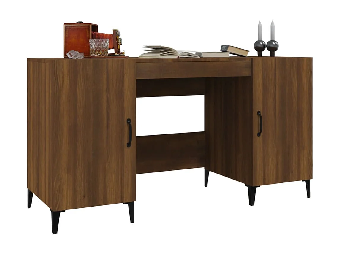 Bureau Chêne marron 140x50x75 cm Bois d'ingénierie