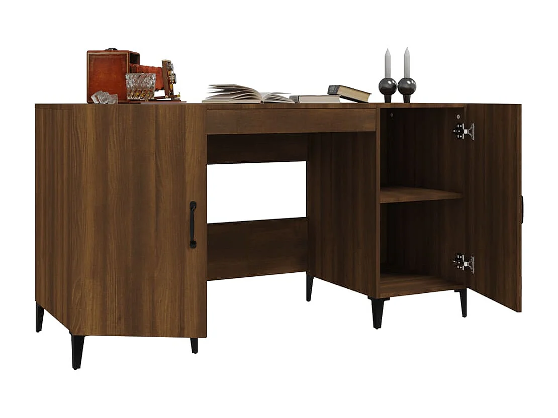 Bureau Chêne marron 140x50x75 cm Bois d'ingénierie
