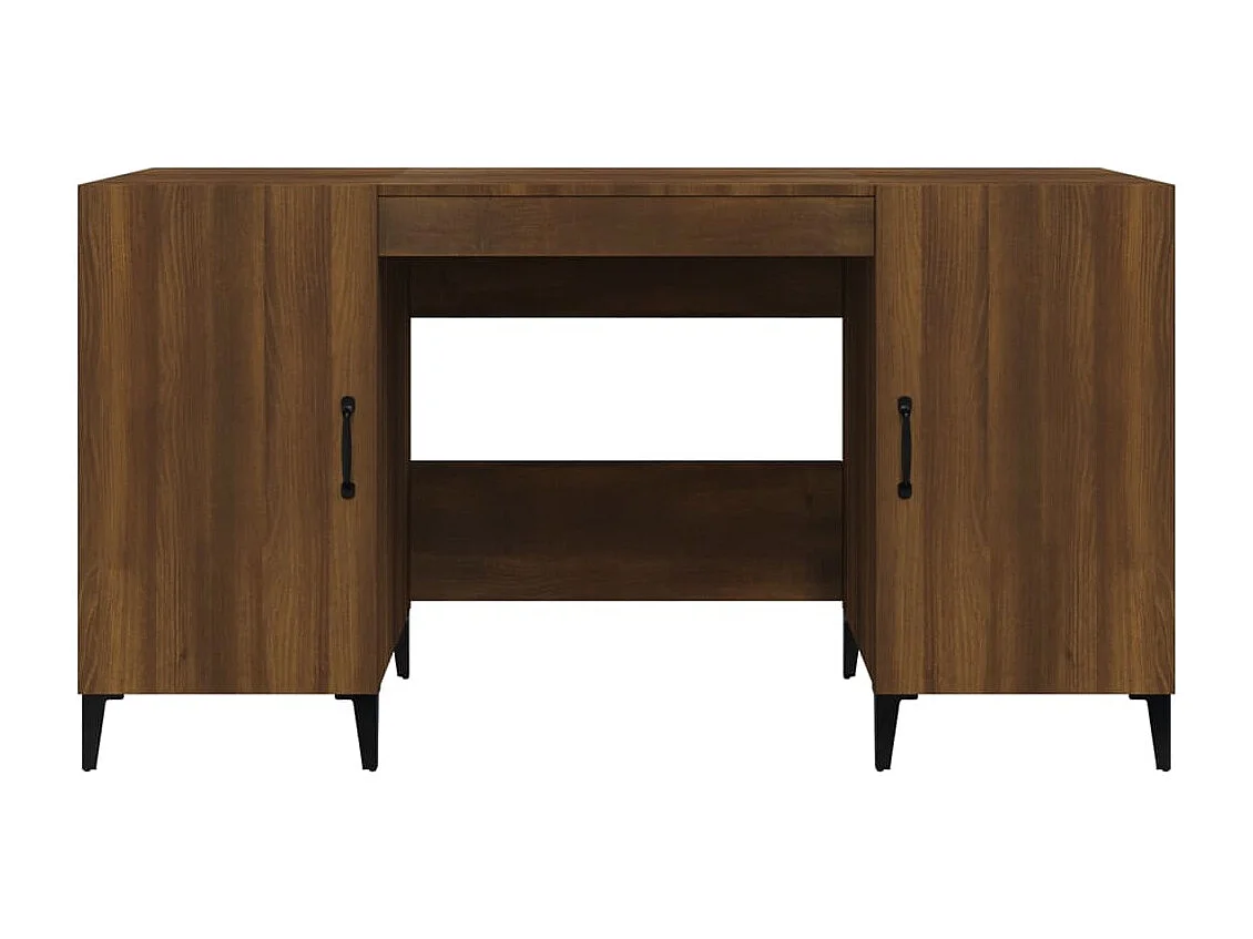 Bureau Chêne marron 140x50x75 cm Bois d'ingénierie
