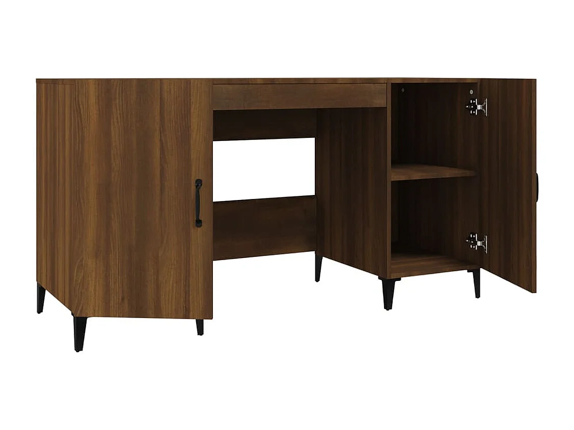 Bureau Chêne marron 140x50x75 cm Bois d'ingénierie
