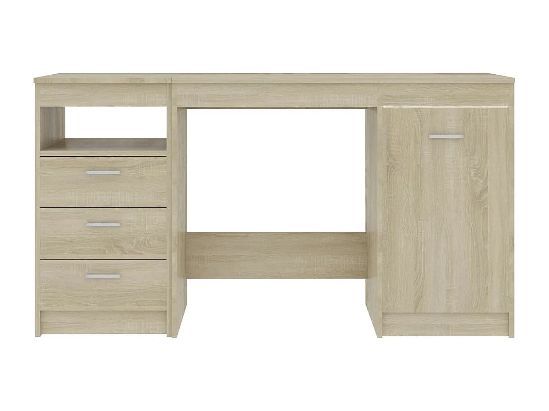 Bureau Chêne sonoma 140x50x76 cm Bois d’ingénierie