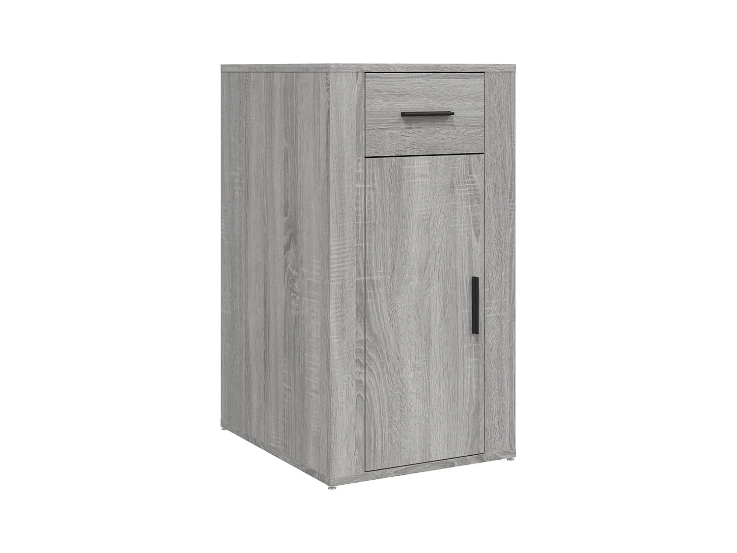 Bureau avec armoire sonoma gris bois d'ingénierie