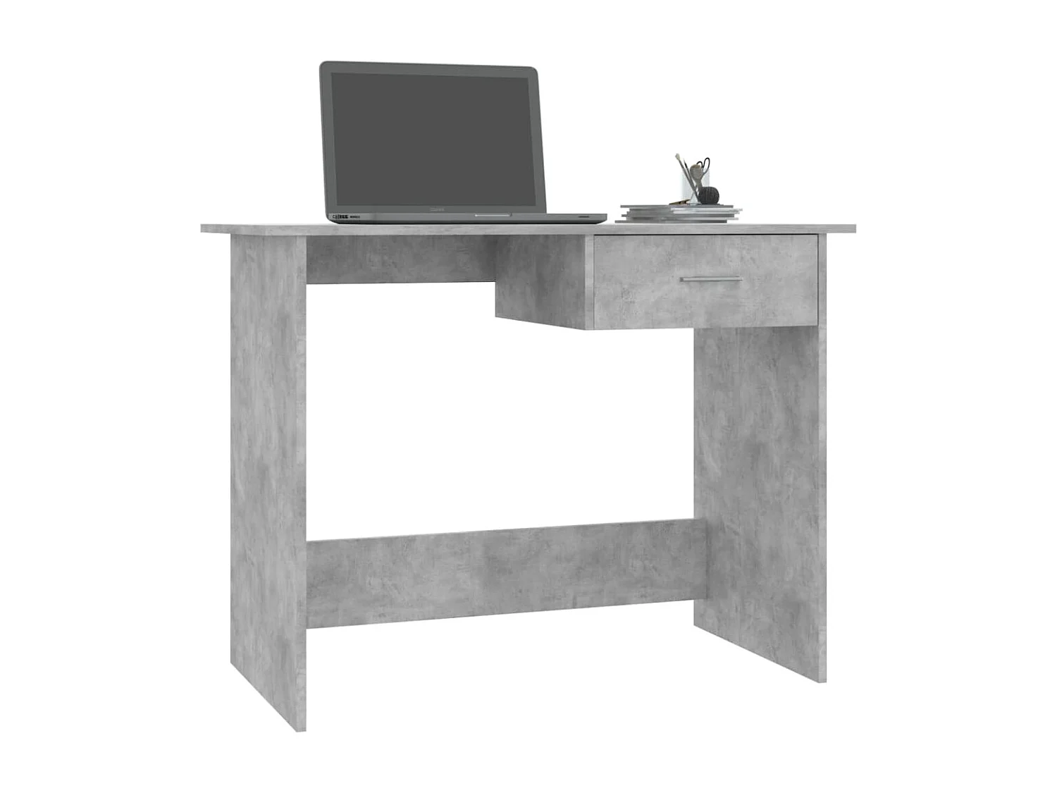 Bureau Gris béton 100x50x76 cm Bois d’ingénierie