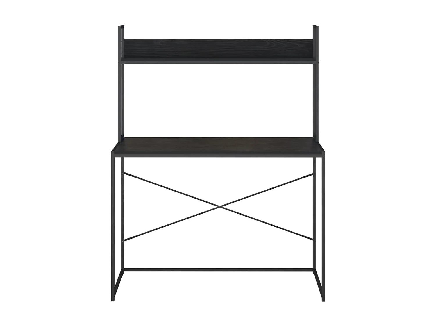 Bureau d'ordinateur noir 110x60x138 cm bois d’ingénierie