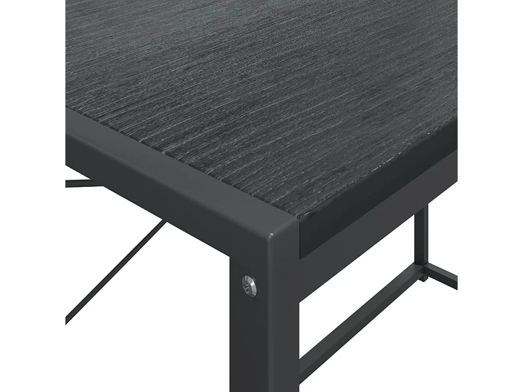 Bureau d'ordinateur noir 110x60x138 cm bois d’ingénierie