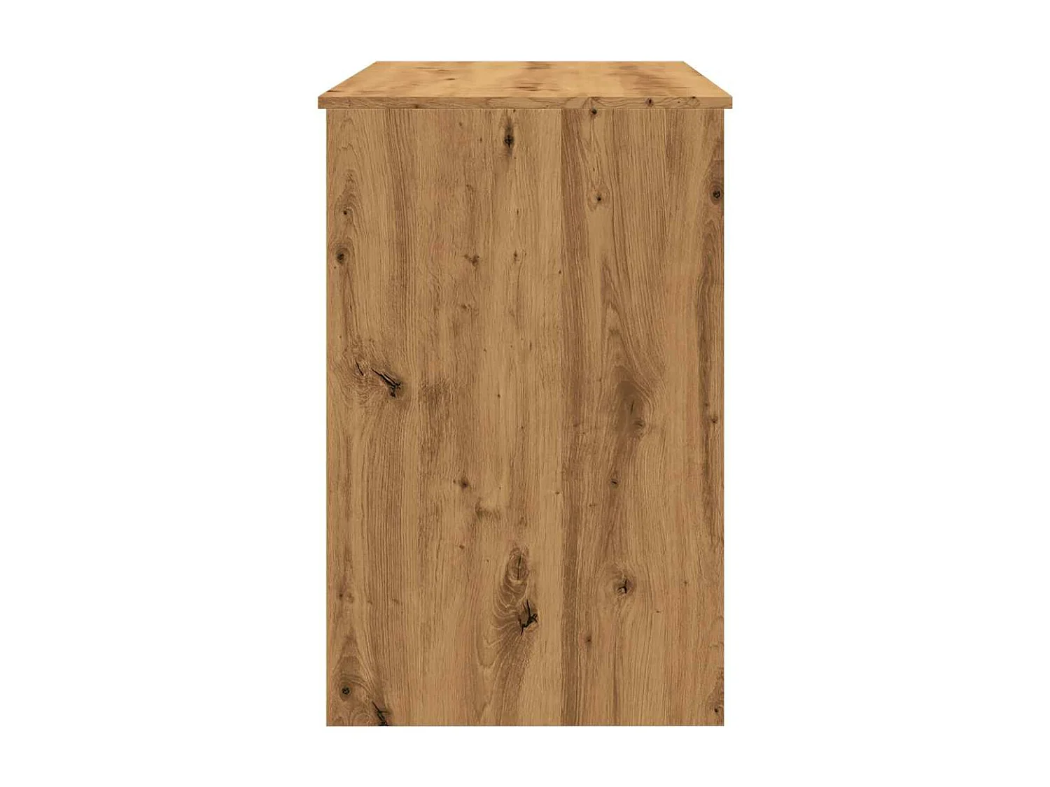 Bureau chêne artisanal 100x50x76 cm bois d'ingénierie