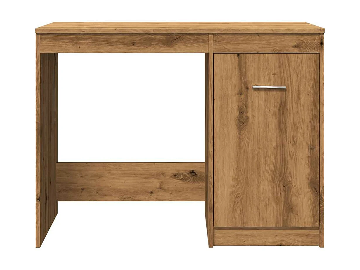 Bureau chêne artisanal 100x50x76 cm bois d'ingénierie