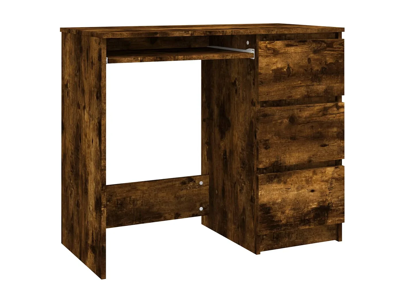 Bureau Chêne fumé 90x45x76 cm Bois d'ingénierie