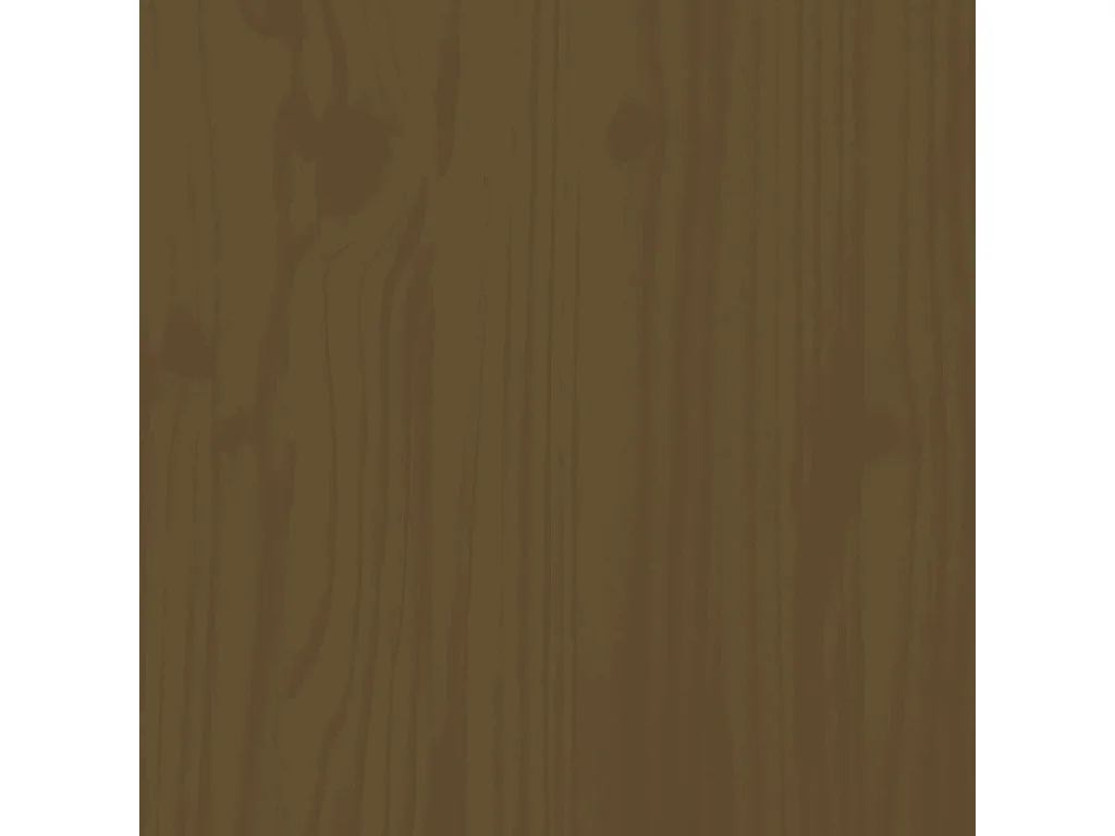 Escritorio de madera maciza de pino marrón miel 110x50x75 cm