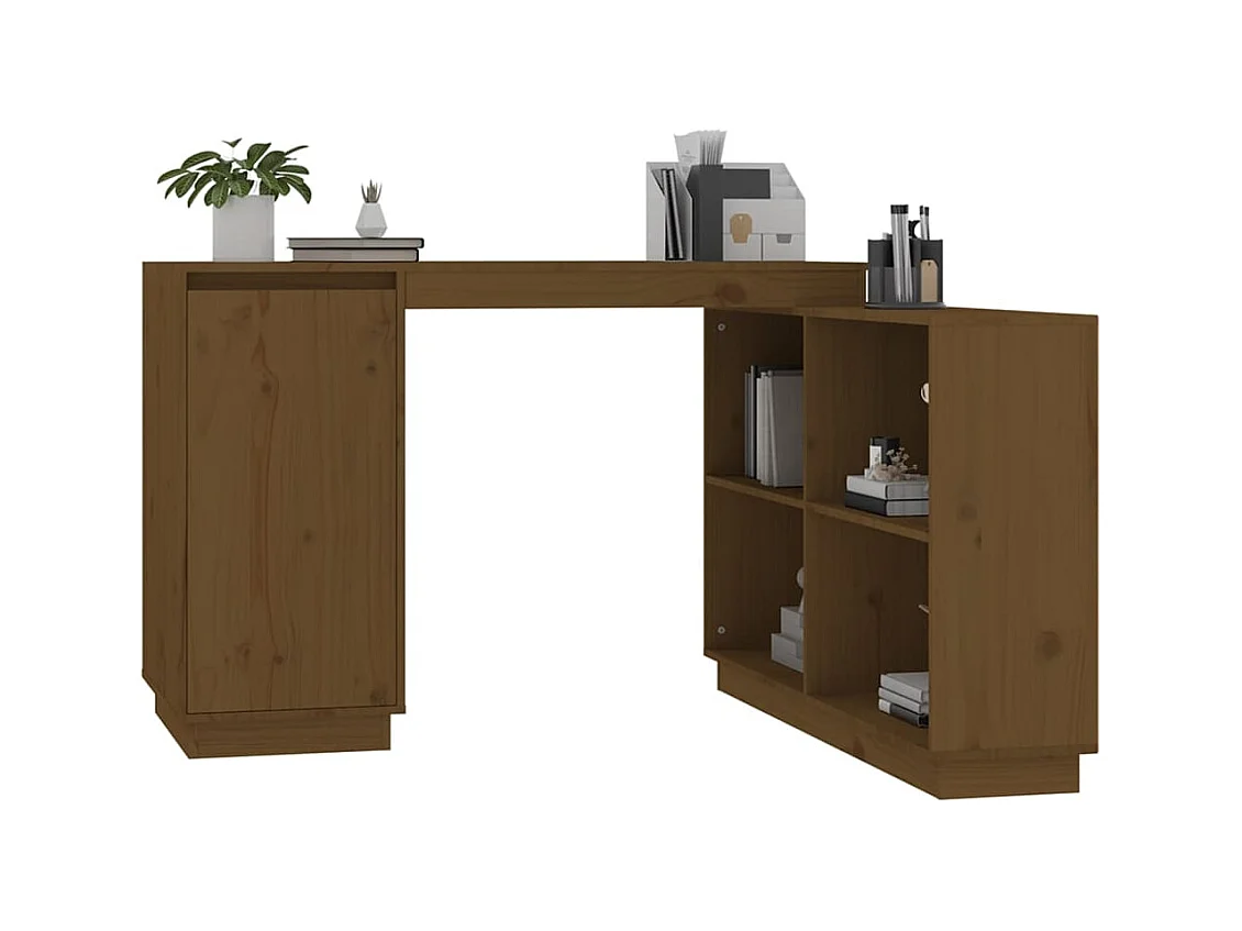 Bureau Marron miel 110x50x75 cm Bois massif de pin