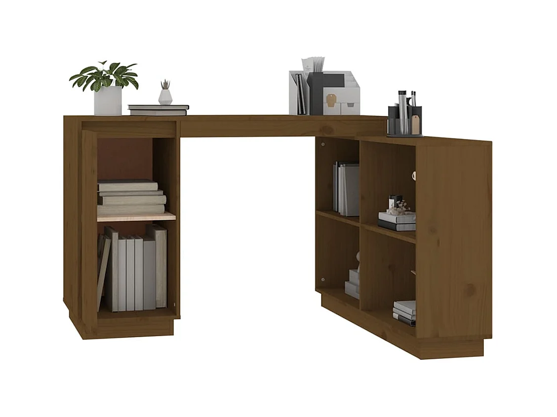 Bureau Marron miel 110x50x75 cm Bois massif de pin