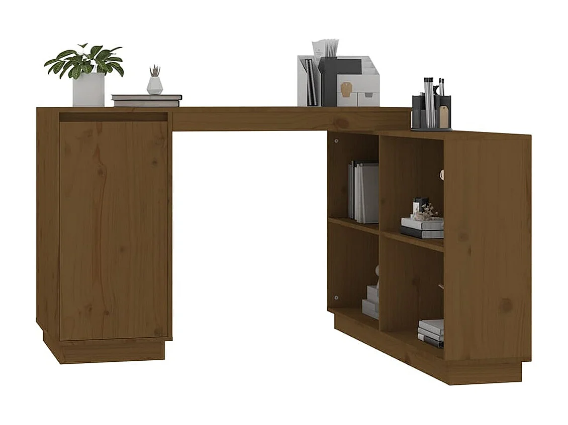 Bureau Marron miel 110x50x75 cm Bois massif de pin